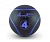 Набивной мяч 4 кг, черный/голубые полоски Aerofit AFMB4